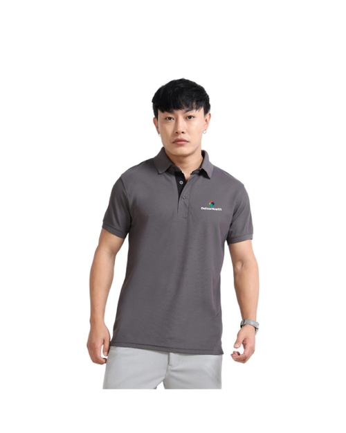 Greys&Blues AeroPiq Polo Tshirt- Dark Grey